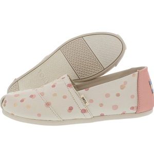 TOMS Metallic Pink Party Dots Classic Alpargatas